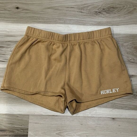Hurley Tan Sweat Shorts Women’s Medium - Picture 1 of 4